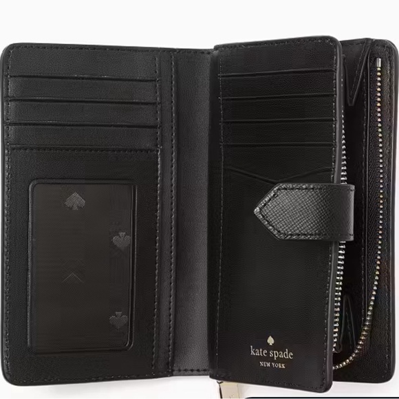 Staci Medium Compact Bifold Wallet. Warm Beige and Black. In excellent condition - Picture 1 of 5